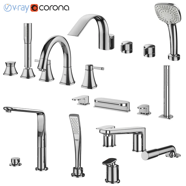 Inset bath mixers set 132 (Ravak, Grohe, IDEAL standard) — Descargar