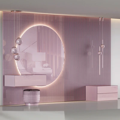 Wall panel and dressing table — Ver 6