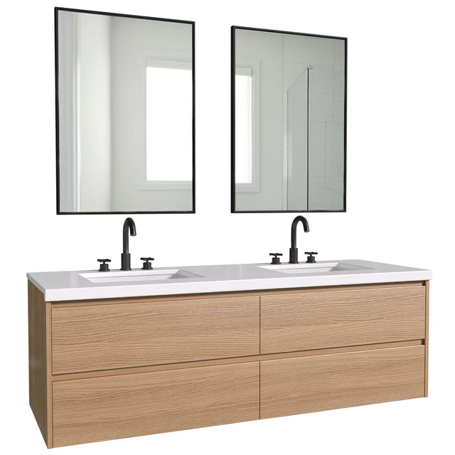 Modern Bathroom Furniture.Washbasin Cabinet With Built-in Basin — Descargar