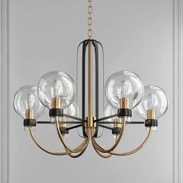 Bauhaus Bronze-Satin Brass 5 Light Chandelier by Maxim Lighting — Descargar