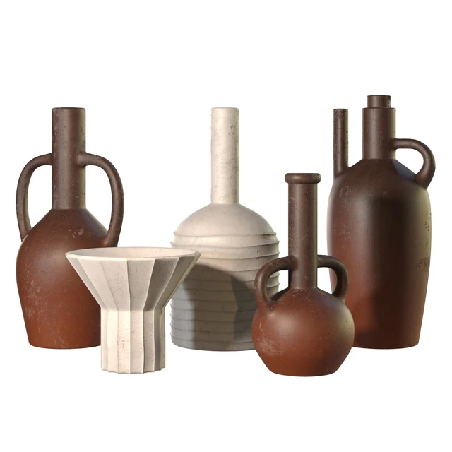 Artisan clay vessels set — Скачать
