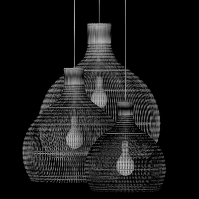 Hanging vintage rattan lamp — Ver 5
