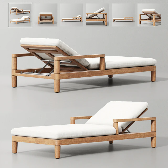 Miramar Teak Chaise — Скачать