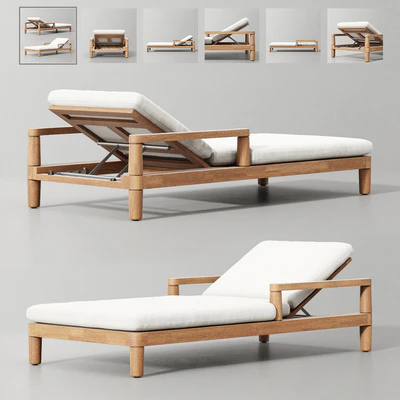 Miramar Teak Chaise — Вид 1