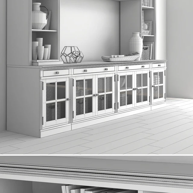 Pottery barn LIVINGSTON MEDIUM MEDIA SUITE WITH GLASS DOORS — Скачать