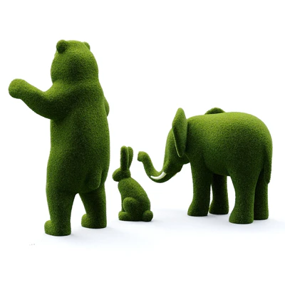 Topiary "Bacho" Bear Hare and Elephant — Ver 5