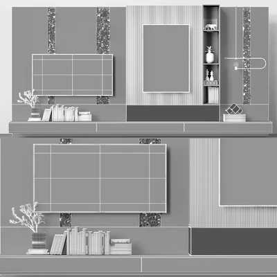 TV wall modern 73 — Ver 3