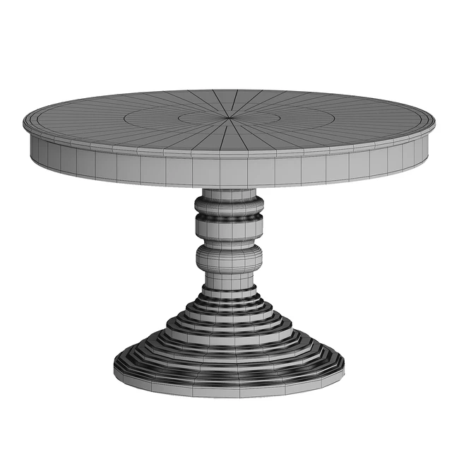 Round dining table in classic style — Descargar