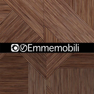 Emmemobili STRIPES BOISERIEwalnut panels — Ver 3