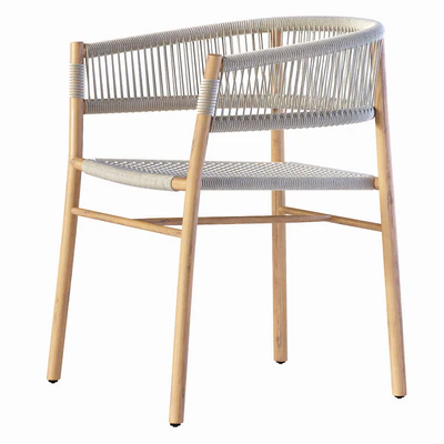Ethimo Kilt Dining Armchair Teak and Rope — Вид 1