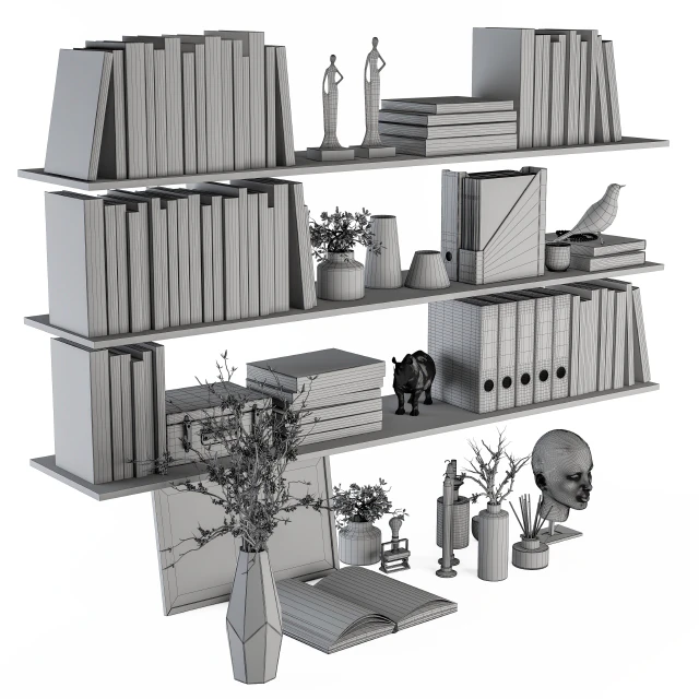 Decorative Set on Shelves and Decor objects — Descargar