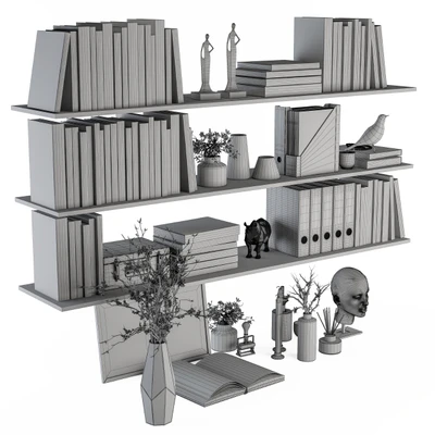 Decorative Set on Shelves and Decor objects — Ver 5