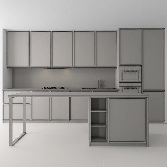 Kitchen Modern - White and Wood 44 — Descargar
