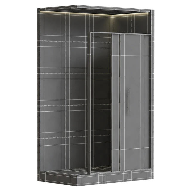 Shower cabin with partition 05 — Descargar