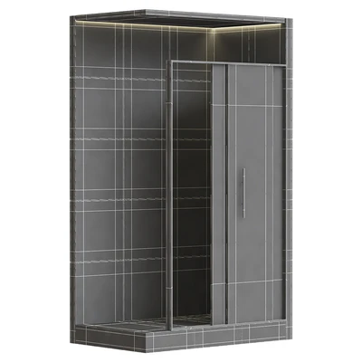 Shower cabin with partition 05 — Ver 6