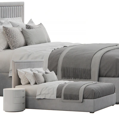 Channel Tufted Headboard Pine Bed — Вид 4
