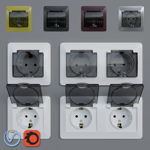 Sockets waterproof Schneider Electric Glossa — Descargar