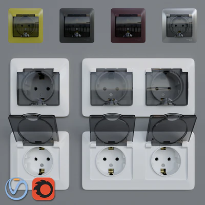 Sockets waterproof Schneider Electric Glossa — Ver 1