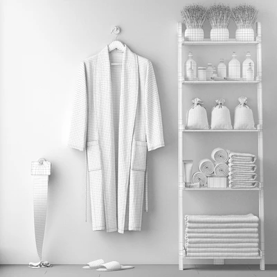 Bathrobe with bathrobe.H-1650mm. — Ver 3