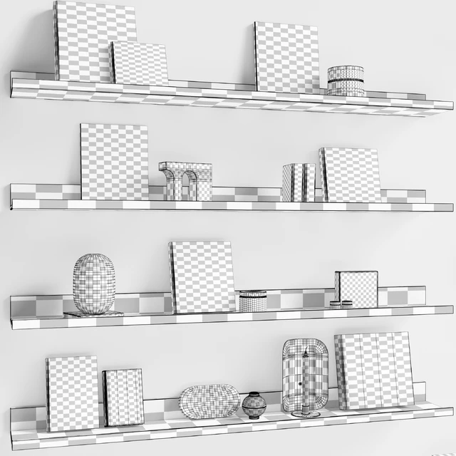 Decorative set 042 bookshelf — Скачать