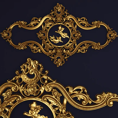 Stucco molding, carving, female, angel. — download