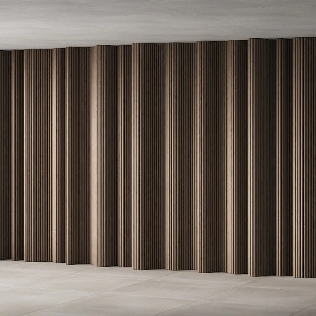 434 wall composition 15 wave fluted wood Reeded Panels 02 — Descargar