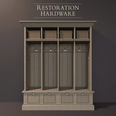 Wardrobe "RH SHUTTER 4-BIN ENTRY LOCKER" — Descargar