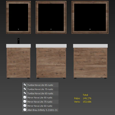 Nova Lite 60/75/85 3 drawers (rustic oak) — Ver 6