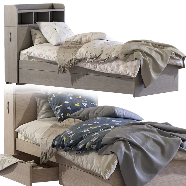 Bed Light Oak Galway Bed with Storage — Descargar