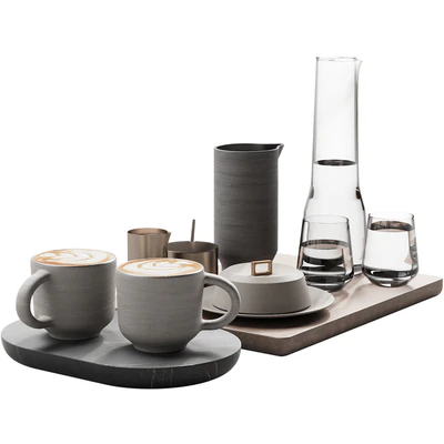 129 eat and drinks decor set 03 coffee and water kit 03 — Ver 7