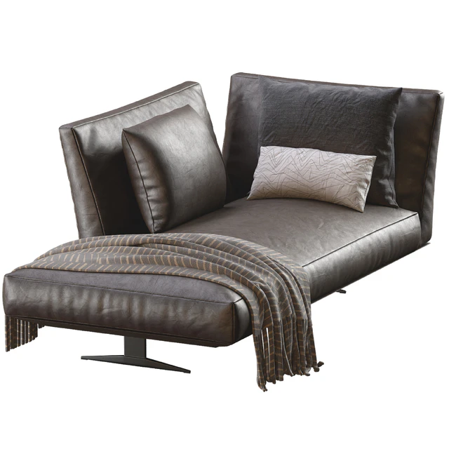 Chaise Lounge Evergreen Leather By Flexform — Descargar