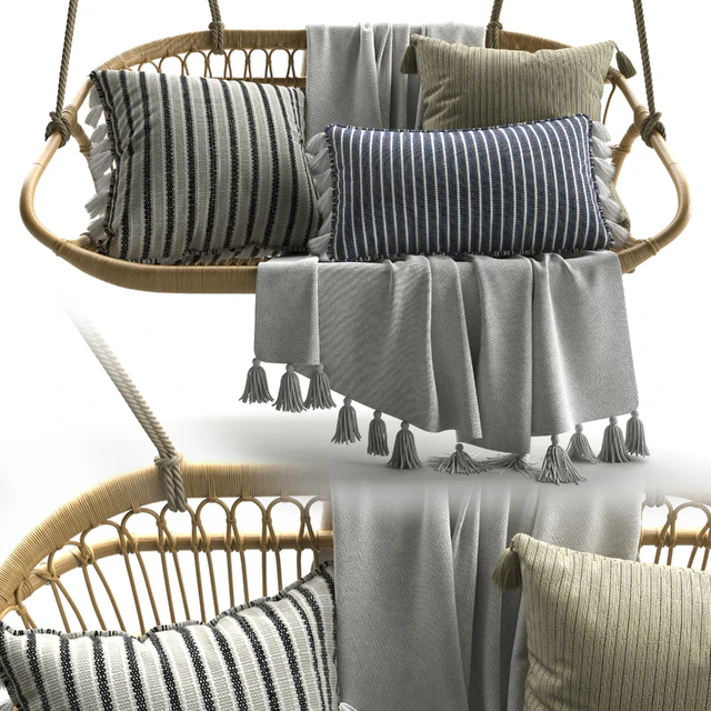 Hanging Rattan Bench Serena & Lily — Скачать