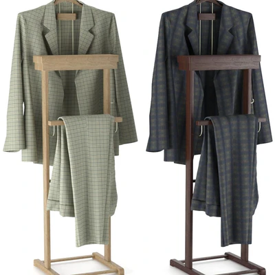Floor hanger for suit and clothes with shelf — Ver 1