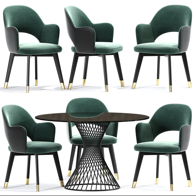 Colette Baxter Arm Dining Chair Set — Descargar