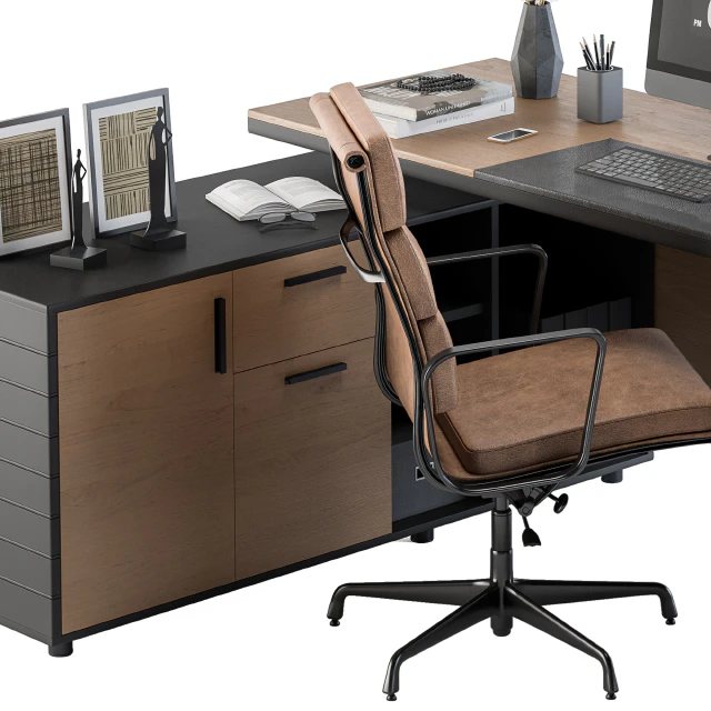 Office Furniture - Manager Set 06 — Descargar