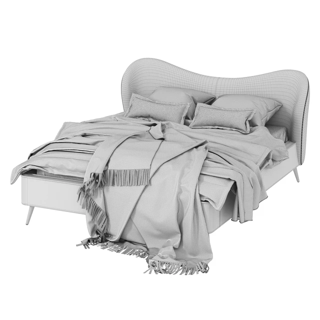 Made Kooper King Size Bed, Laurel Green Velvet — Descargar