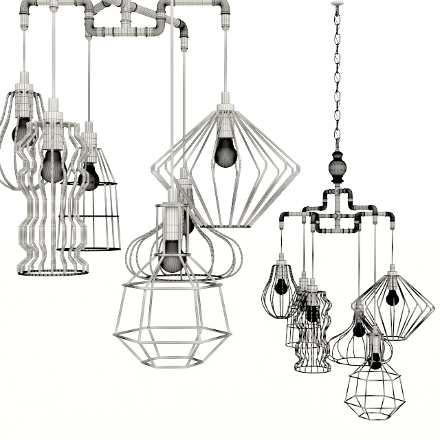 Kare Pendant Lamp Pipeline Wire 6lite — Descargar