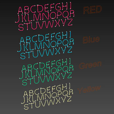 Light modules. Set 25. Neon Alphabet — View 7