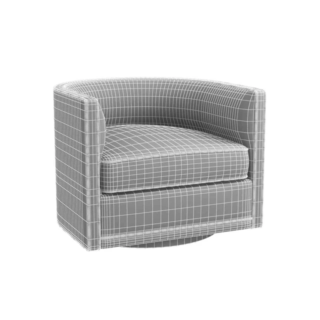 Custom made grey swivel round chair — Скачать