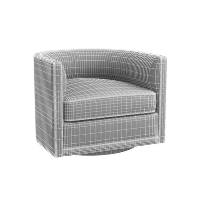 Custom made grey swivel round chair — Вид 3