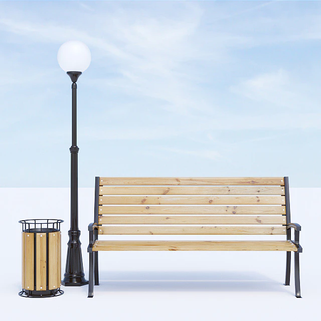 Snow-covered bench — Descargar