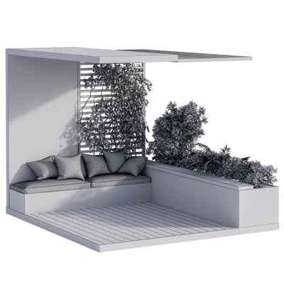Roof Garden and Balcony Furniture Black Set — Вид 3