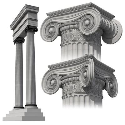 Ionic Order Erechtheion Column — Ver 4