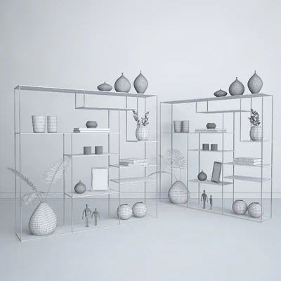 Iron shelf with decorative set — Ver 3
