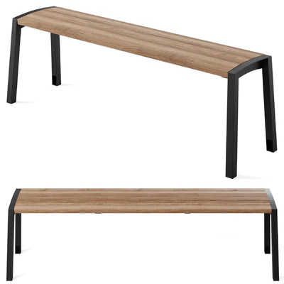 Vera Park Benches with litter bin Crystal by mmcite — Ver 7