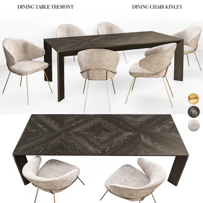 Eichholtz Tremont Table and Kinley Chair Set — Ver 5