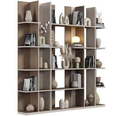Cabinet with shelves 080 — Ver 4