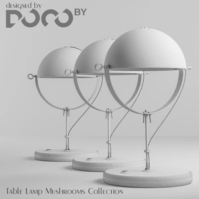 Table lamp collection Mushrooms from the interior design studio DOCOby — Ver 3