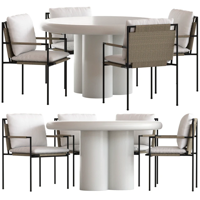Coco Republic Malmo Chair and Anchorage Table — Скачать