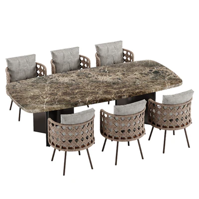 Minotti Tor II Nest chair Marvin table set — Ver 6